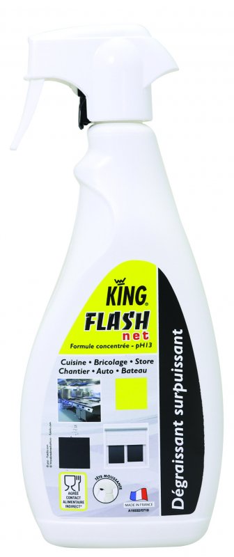  Spray puternic degresant si pentru curatare in profunzime. Flash. 750ml - King 